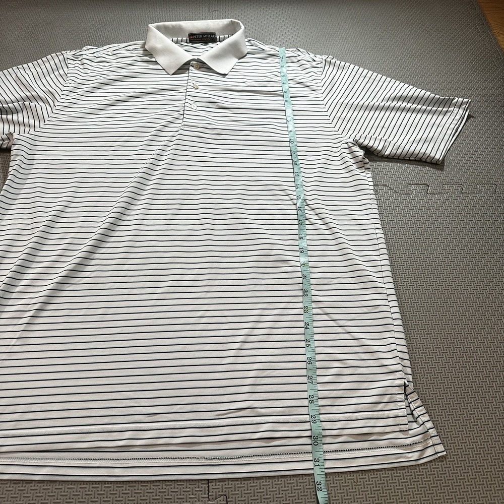 Peter Millar Golf Summer Comfort Stripe Performance Polo Shirt Mens XL Crown - Picture 6 of 7